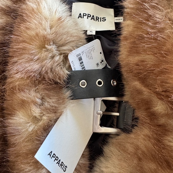 APPARIS Petra Brown Faux Fur Jacket - Picture 4 of 4